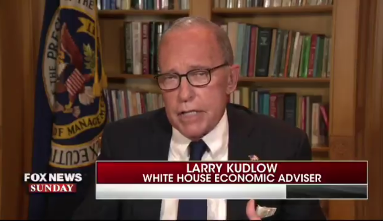 Kudlow “Doesn’t See A Recession At All”, Warns Full 10% China Tariffs To Go Ahead In December